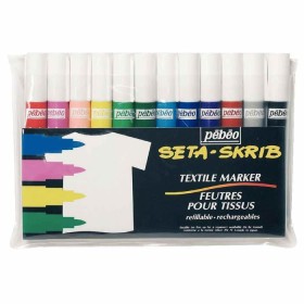 Kit 12 fabric markers Setaskrib