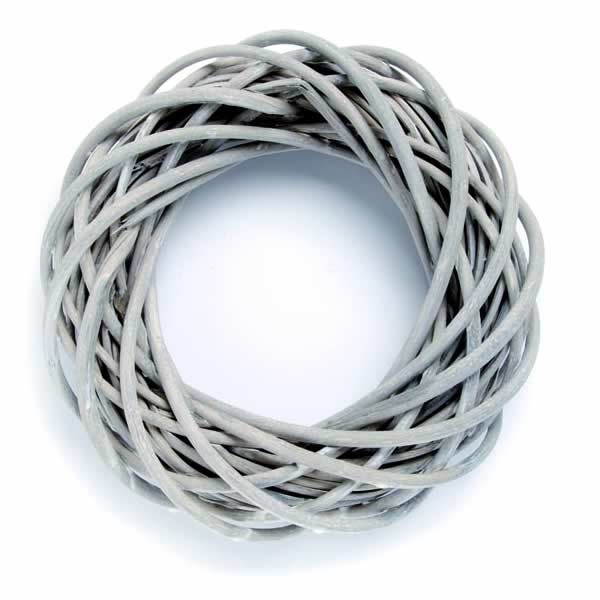 Couronne en osier gris, Ø25cm