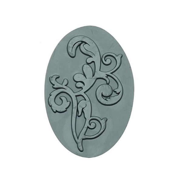 Reliefeinlage für Seifen - Ovalform Ornament