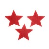 Estrellas de fieltro, rojo, 2.5cm, 15 pz