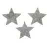 Estrellas de fieltro, gris, 2.5cm, 15 pz