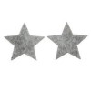 Estrellas de fieltro, gris, 3.5cm, 10 pz