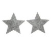 Felt stars grey 3.5cm, 10 pcs