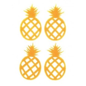 Ananas en feutre jaune, 12 pcs