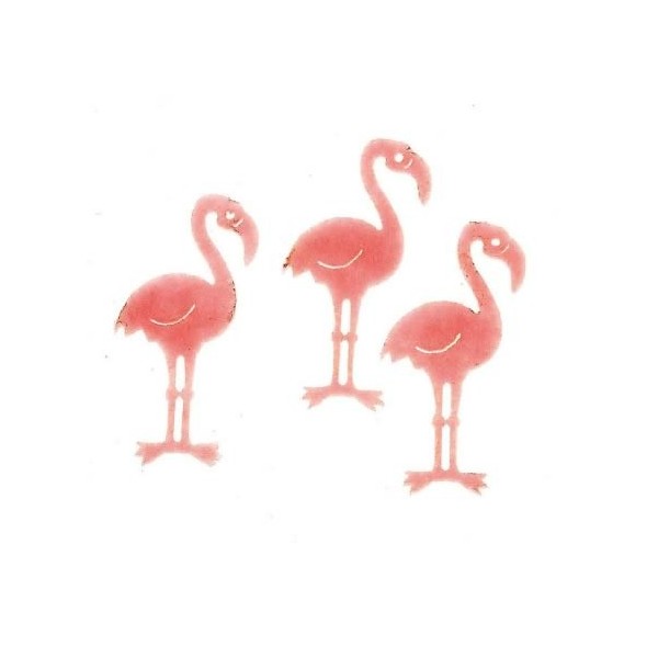 Flamingo de fieltro rosa, 12 pz