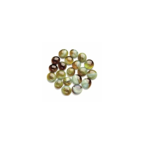 Billes en verre, Ø2cm, mix vert structuré, 200g