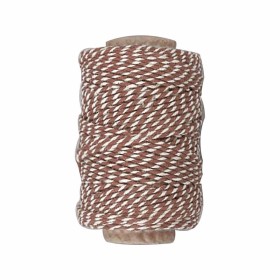 Ficelle bicolore brun/blanc, 50m