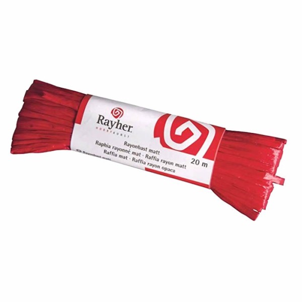 Raphia mat, rouge