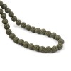 Lava beads army green 10mm, -/+ 40 pcs