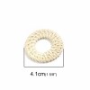  Rattan Schmuckelement, Kreis 4.1cm, 2 Stk