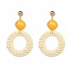 Rattan jewelery element, circle 4.1cm, 2 pcs