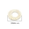 Rattan jewelery element, circle 3.6cm, 2 pcs