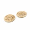 Rattan jewelery element, disc 3.6cm, 2 pcs