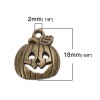 Colgantes Halloween, 18x16mm, 5 pz