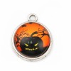 Metall und Glas Anhänger Halloween, 28x23mm, 3 Stk