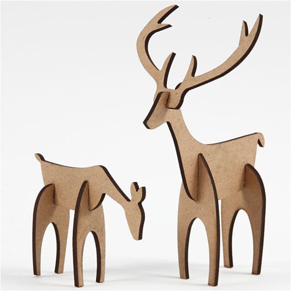 Reno 3D MDF, H 5+12,5 cm, L 6,5+8 cm, 1 set