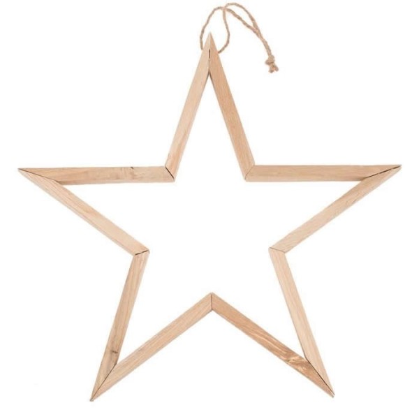 3D Wooden star, 39x39x2.5cm