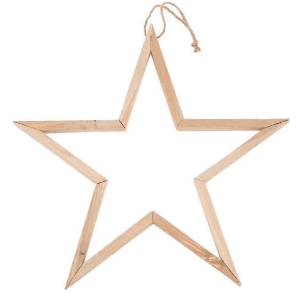 Estrella de madera 3D, 39x39x2.5cm