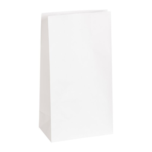 Paper bags white, 240 x 130 x 75 mm blanc, 25 pcs