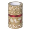 Rubans adhesifs deco " Nature " rouge/blanc