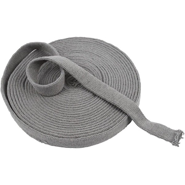Knitted Tube, grey, 22mm/10m