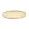 Plat allongé ovale 39x14cm, crème