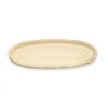 Plat allongé ovale 39x14cm, crème