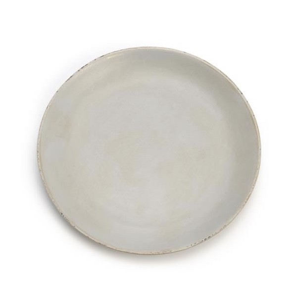 Assiette en bois, Ø29cm, gris clair