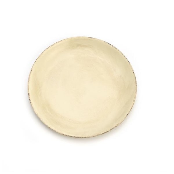 Plato de madera Ø29cm, color crema