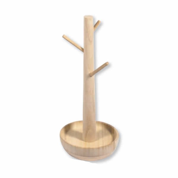 Présentoir à bijoux en bois Ø13cm, H31,5cm