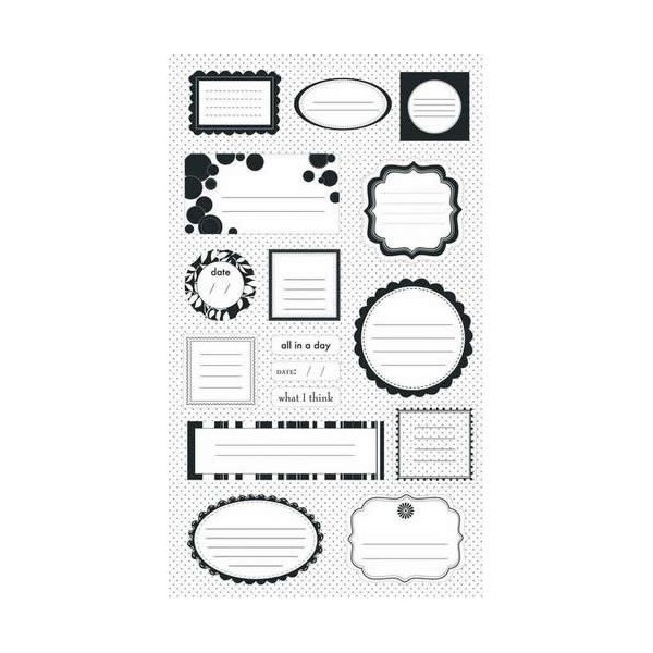 Making Memories - Journaling stickers  black / white