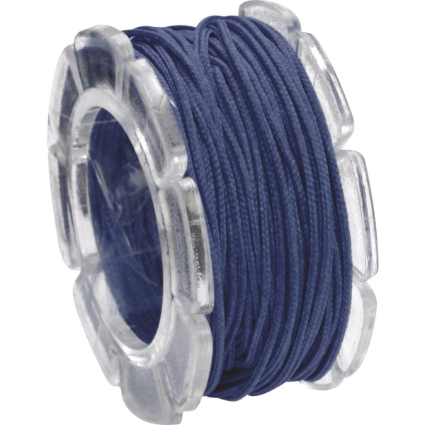 Cordon ciré Ø1mm- 5m, bleu foncé