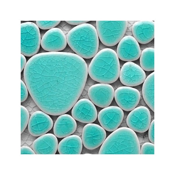 Galets japonais turquoise craquelé, 300g