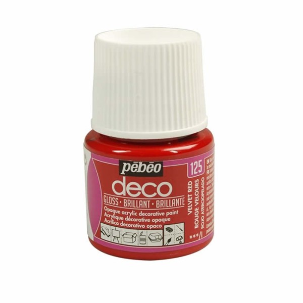 Pébéo Déco brillante, rojo aterciopelado