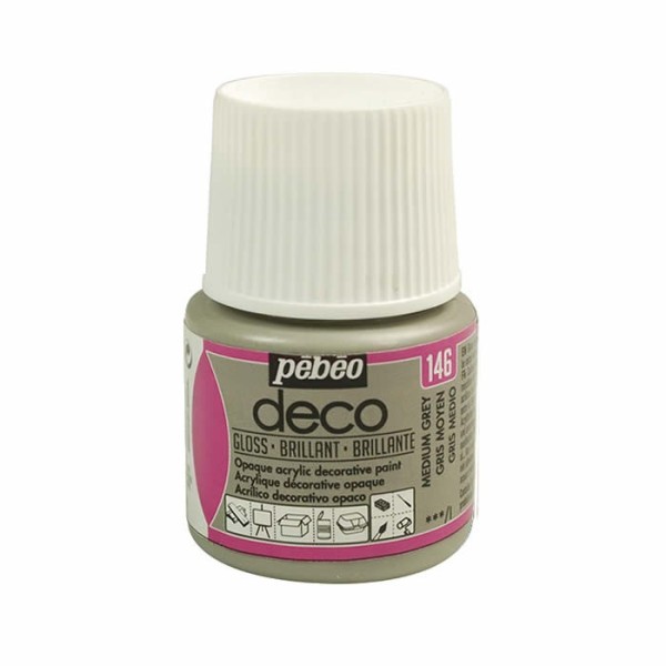 Pébo Déco glossy, medium grey