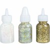 Glitter glue Galaxy gold/white 3 x 30 ml