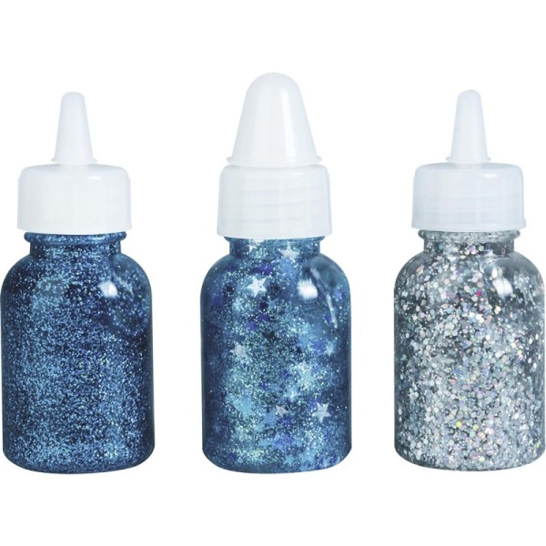 Glitter glue Stars  3 x 30 ml