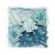 Metallic fir tree, blue, 3.7x4.5x1cm, 6 pcs