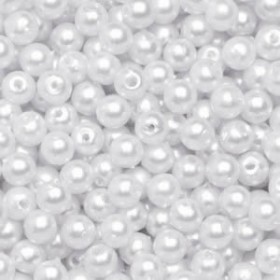 Cuentas, 8mm, 75g, blanco