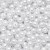 Decoration beads, 8mm, 75g, white