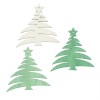 Wood.Trees white / green / light green, 12 pcs