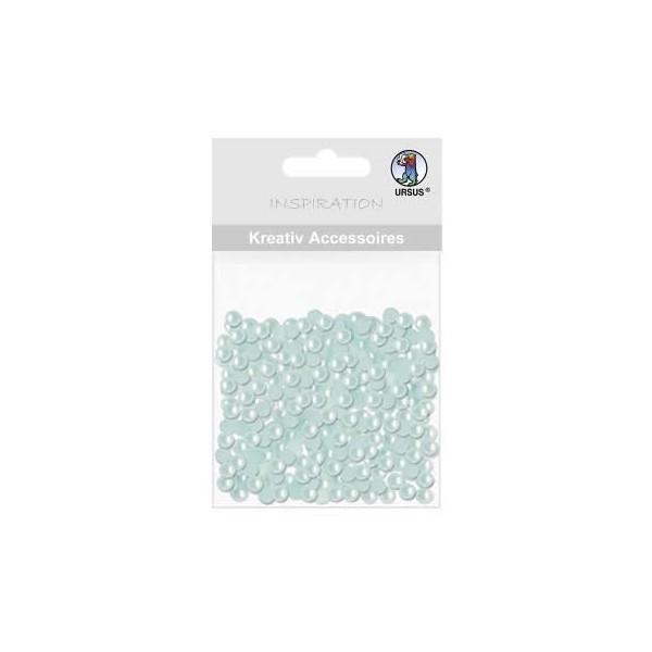 Ursus - Half pearls, Ø5mm, 100 pcs, aquamarine
