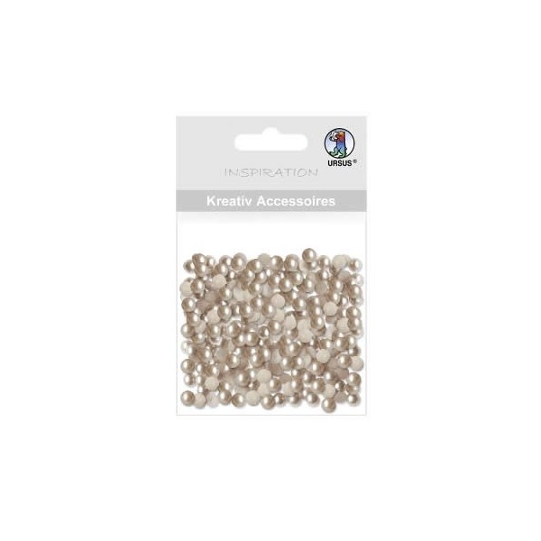 Ursus - Half pearls, Ø5mm, 100 pcs, topaz