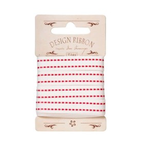 Tilda - Textilband weiss/rot