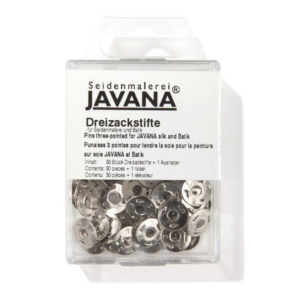 Javana punaises à 3 pointes pour soie, 50 pcs