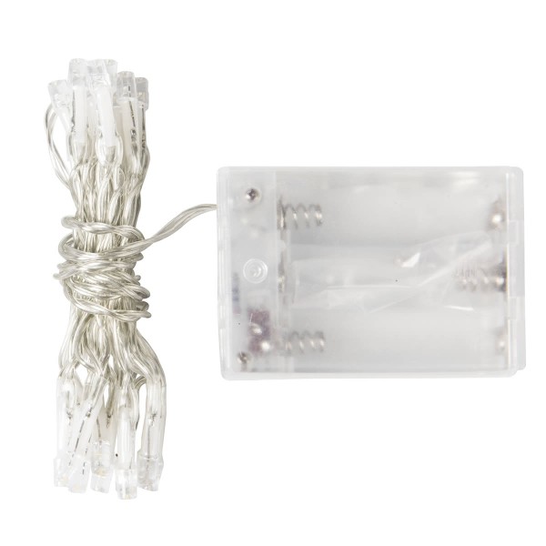 Guirlande lumineuse LED 20 ampoules, transparente