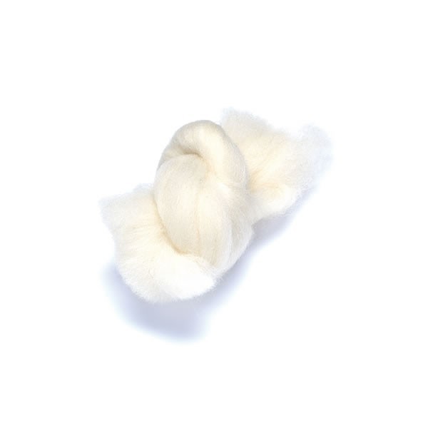 Hebras de lana de oveja, blanco