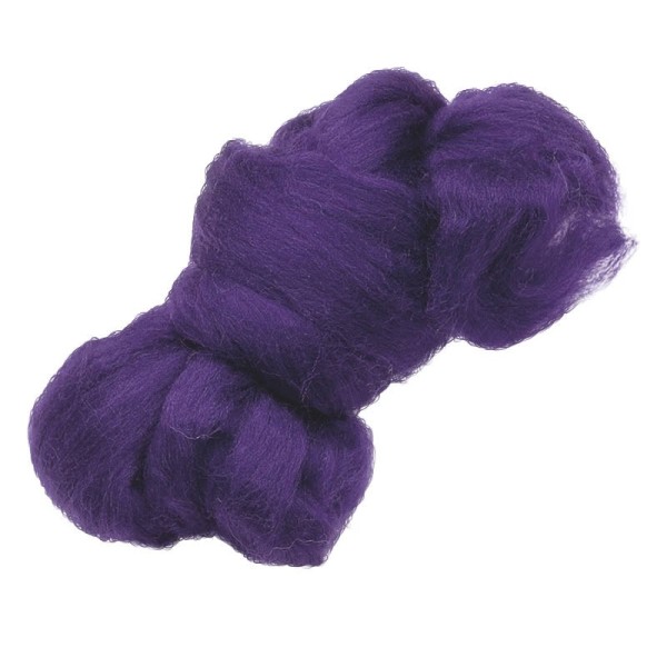 Hebras de lana, violeta
