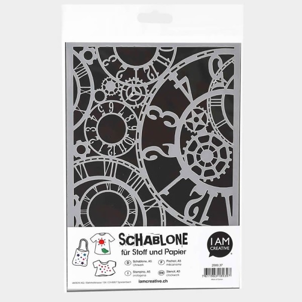 Schablone Uhrwerk A5