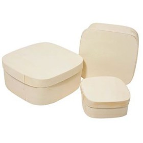 Wooden box square, 115x115mm